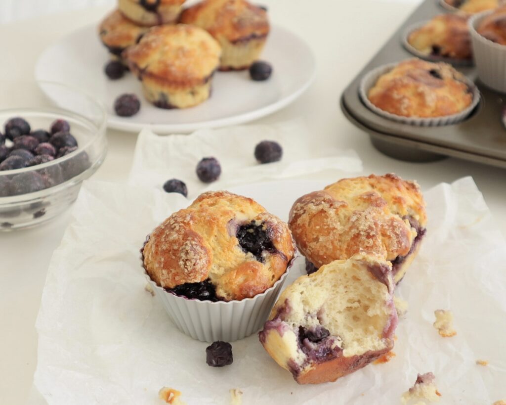 Frozen Blueberries and Blueberry muffins