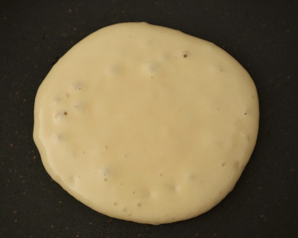 Pancake That Is Cooking at the Time To Flip