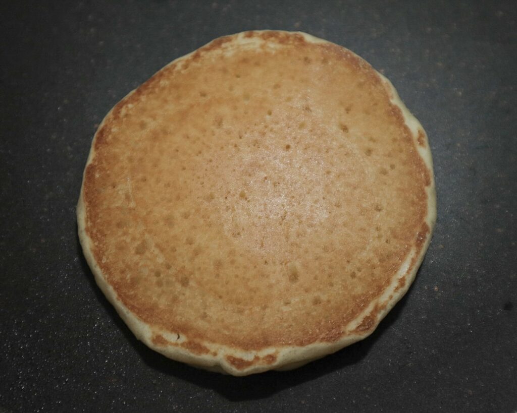 Golden Brown pancakes ready to be taken off the pan