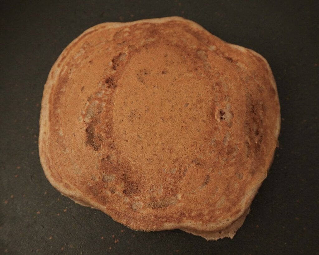 Cooked chocolate pancake