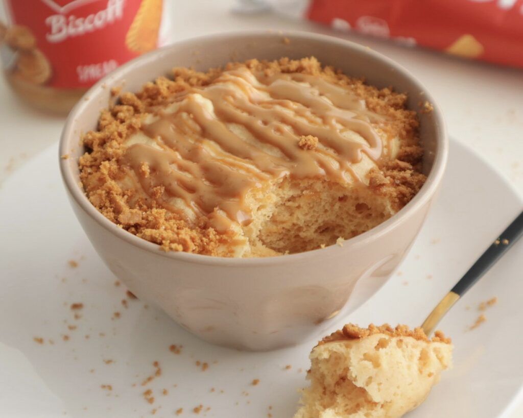 Biscoff Mug Cake soft and fluffy texture